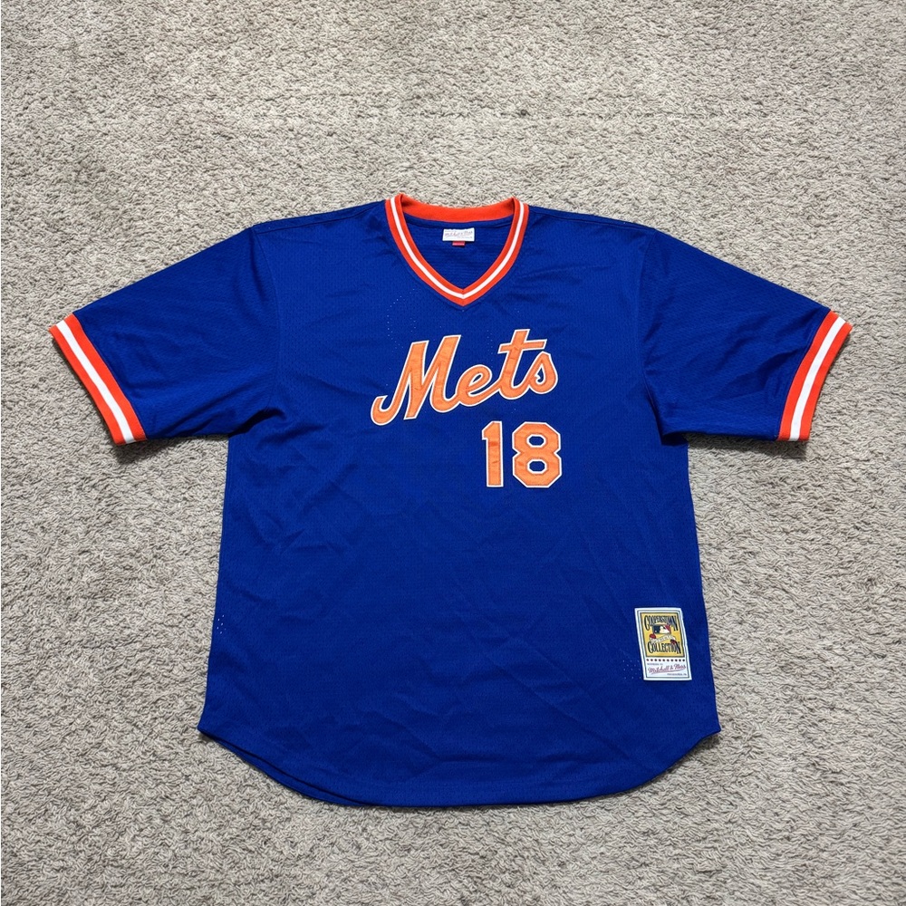 Mitchell & Ness NY Mets #18 Jersey Men’s XL Cooperstown Authentic Collection